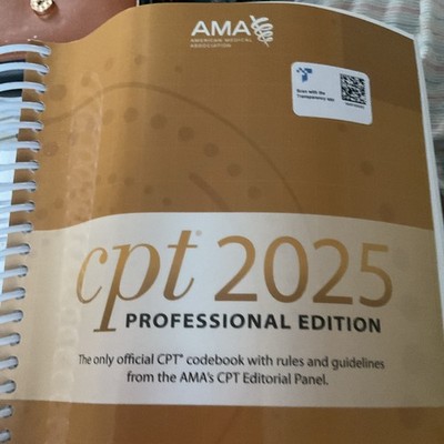 AMA CPT 2025 Professional Edition Spiral Bound Medical Coding Textbook