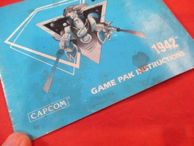 1942 Nintendo NES Instruction Manual Booklet ONLY **DAMAGED** Stained Cover