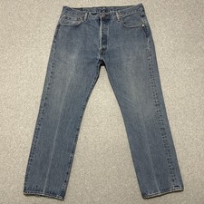 Levis 501 Jeans Mens 36x30 Blue Button Fly Regular Straight Medium Wash Denim