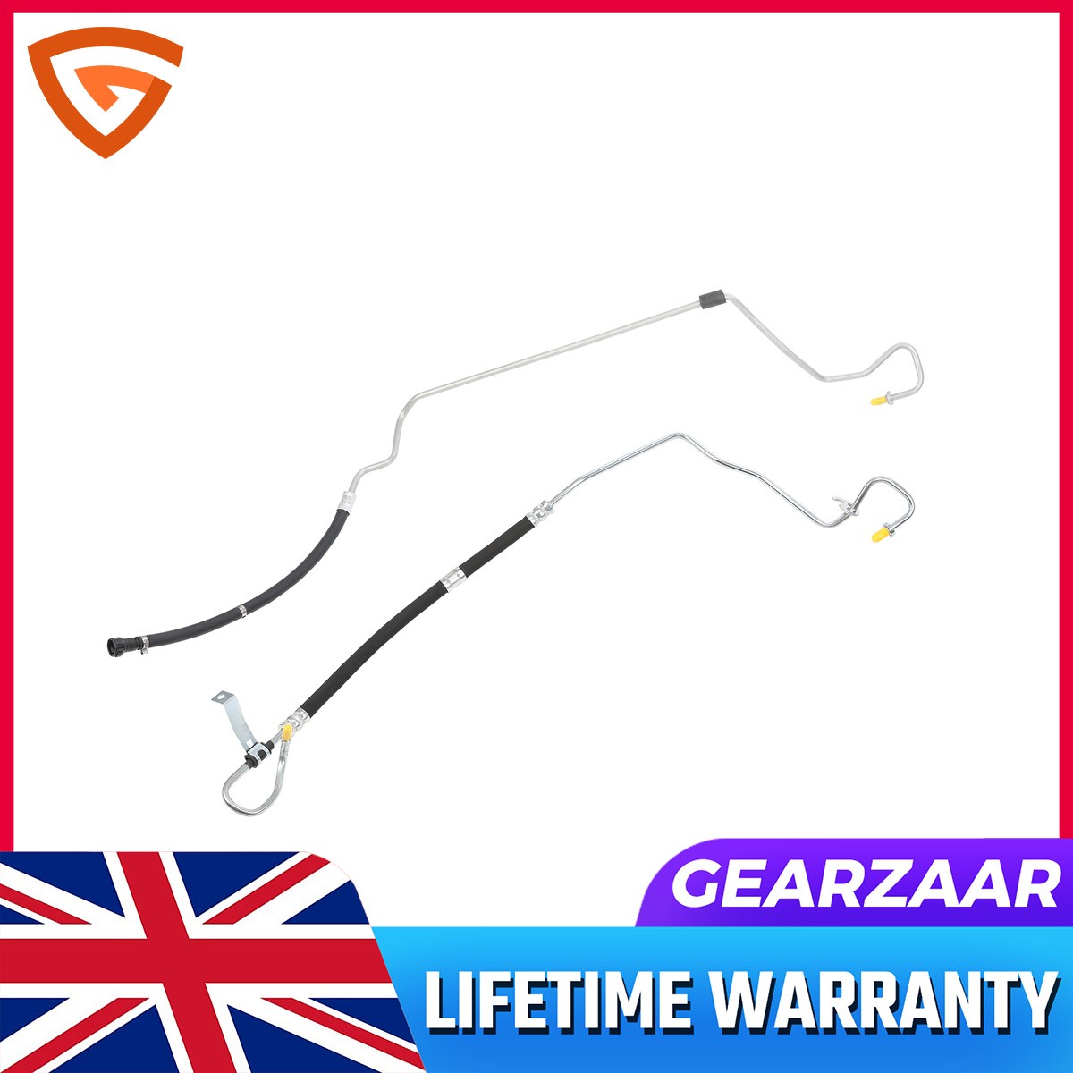 PAIR PRESSURE RETURN POWER STEERING PIPE FOR FORD TRANSIT 2.2 2013 ON Gearzaar