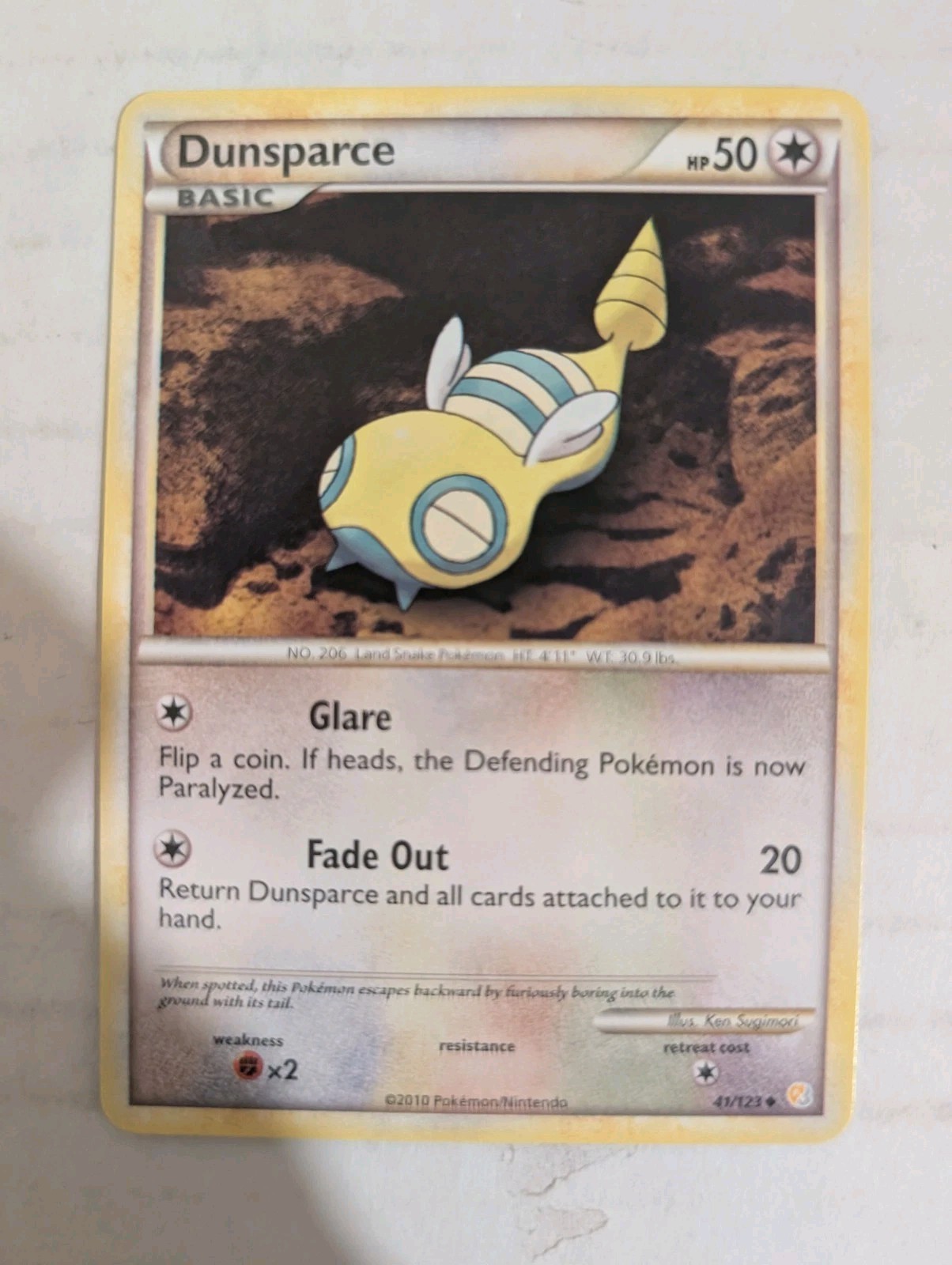 Pokémon Dunsparce 41/123 HS HeartGold & SoulSilver NM