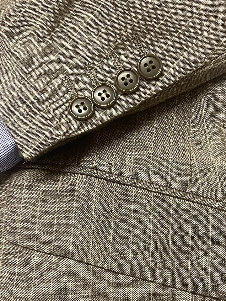 FELLINI Menswear 2Buttons Notched Linen Blazer Mens UK40R- EUR/50/U.S/40R” - Image 2 of 4
