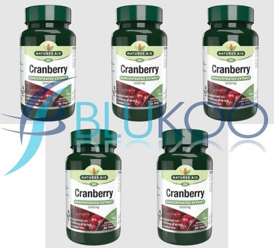 Natures Aid Cranberry 200mg (5000mg Äquiv) - 90 Tabs (5er Pack)