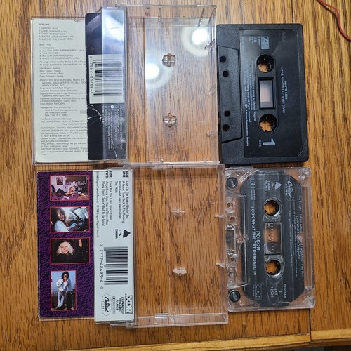 White Lion Pride Poison Open Up and Say... Ahhh Cassette Lot 2 Glam Metal 1980s - Bild 4 von 4