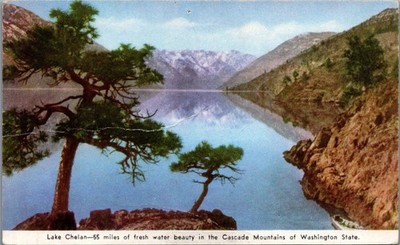 Lake Chelan Washington State Postcard Cascade Mountains Scenic View