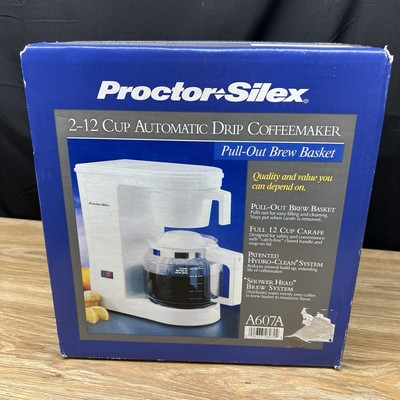 Proctor Silex 2-12 Cup Automatic Drip Coffeemaker A607A Vintage New In Box NOS