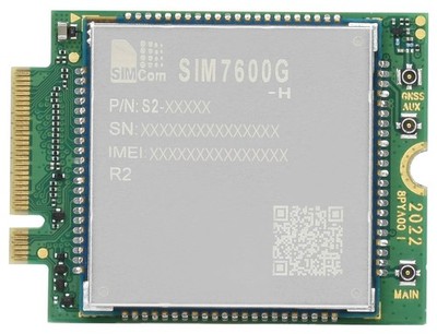 Waveshare SIM7600G-H-M.2 4G LTE Cat-4 Module, Global Coverage, GNSS, M.2 B-Key,