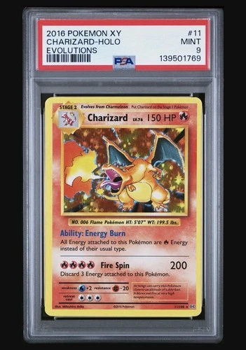 2016 Pokemon Xy Charizard Holo Evolutions #11 Psa 9 Mint Fresh Grade