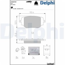 Delphi Bremsbeläge hinten für Citroen Opel Peugeot Toyota