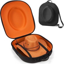 Hat Box for Travel - Crush Proof Cowboy Hat Holder Storage, Hard Travel Hat Carr