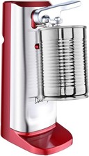 3 In 1 Electric Can Opener with Sharpener and Bottle Opener Stainless Steel Red