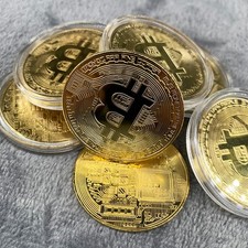 Plated Bitcoin Collectible Coin BTC Casascius Commemorative Metal Art Gift Souve