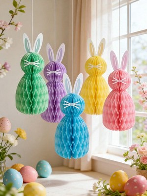 Osterhase Waben Hängedeko Frühling Party Hase Deko
