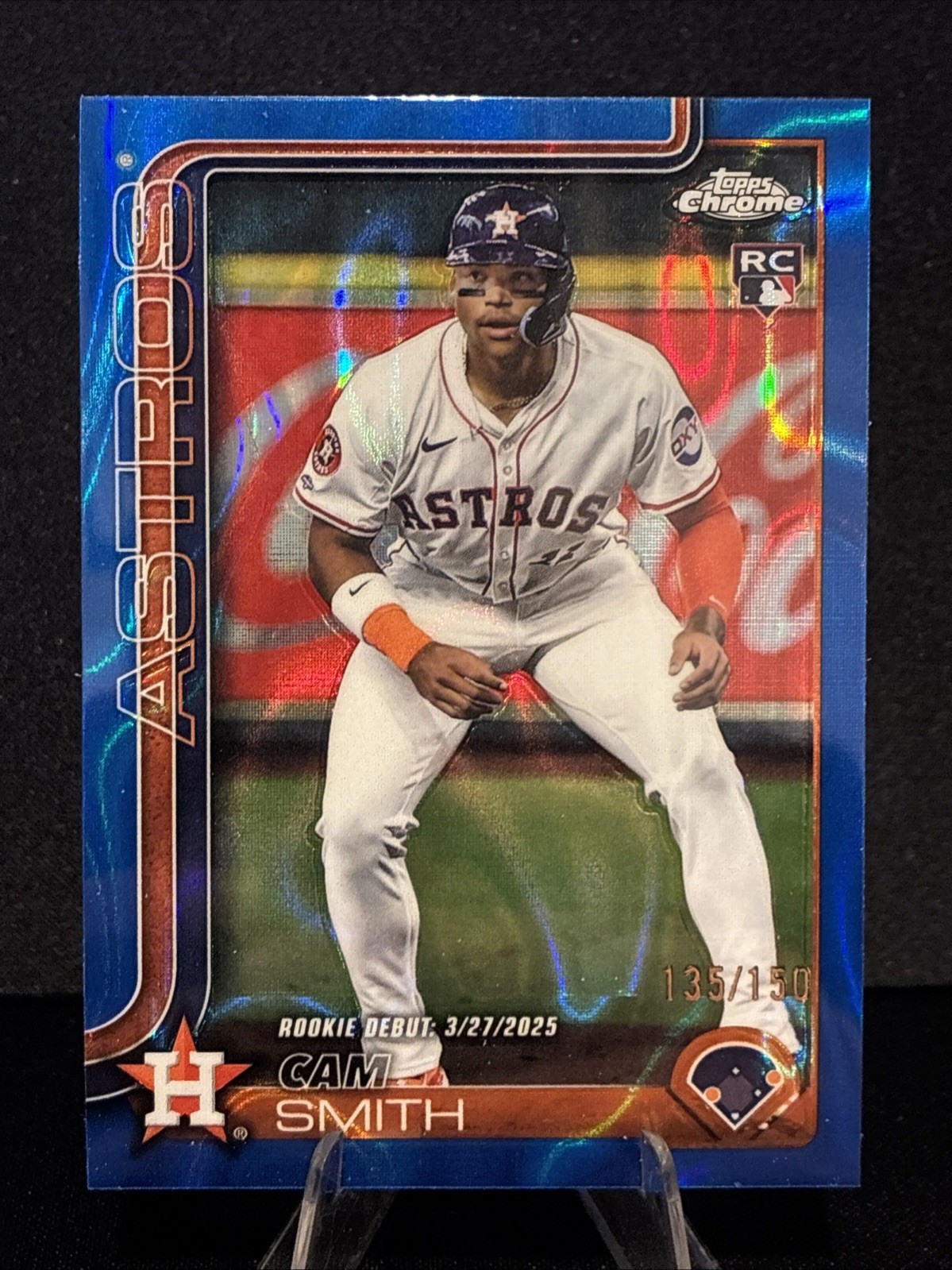 2025 Topps Chrome Update-Cam Smith RC #USC19 Blue Lava Refractor 135/150