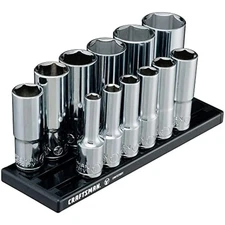Craftsman V-SERIES 3/8" Drive 12 Piece SAE Deep Socket Set CMMT17360V