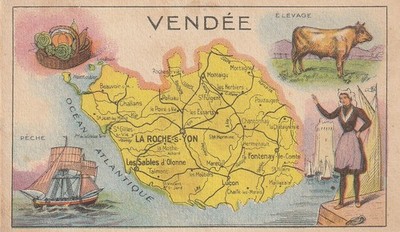 Chromo La Régiodine Map - Vendée