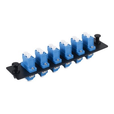 LGX Compatible Fiber Patch Panel 6 Singlemode Blue Duplex LC Adapter 12 Port