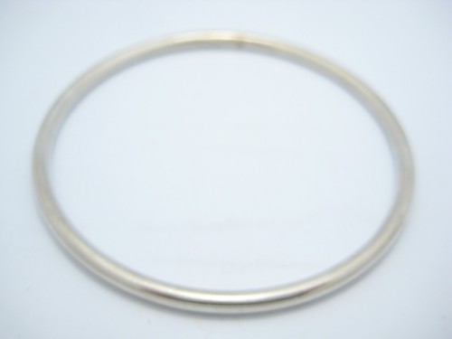 Sterling Silver 3.3mm Smooth Bangle Cuff Bracelet - Picture 2 of 4