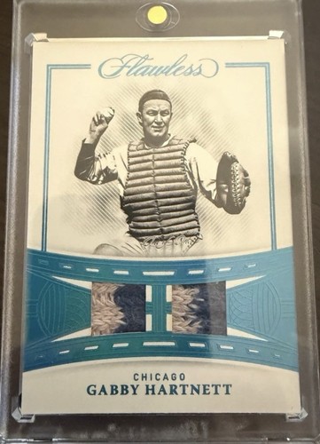 2022 Panini Flawless Gabby Hartnett Legendary Platinum 1/1 Game Worn dual PATCH