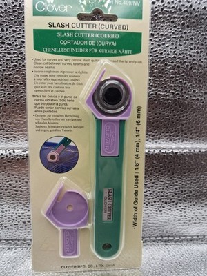 Clover Slash Cutter Curved 1/8'' & 1/4'' 499/NV New Quilting Crafting