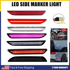 2PCS Dynamic Lamp Rear Bumper LED Side Marker Light for 2015-2023 Ford Mustang