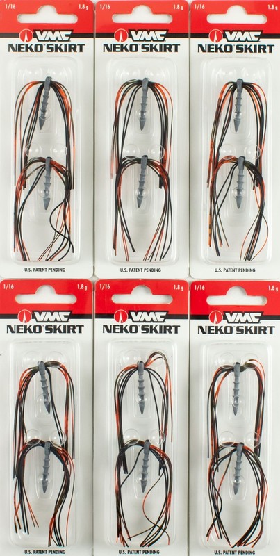 (LOT OF 6) VMC NEKO SKIRT 1/16OZ NKS116PPKO PUMPKINSEED ORANGE H1151