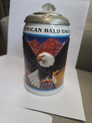 Budweiser The American Bald Eagle Stein Series Fall With COA Numbered 