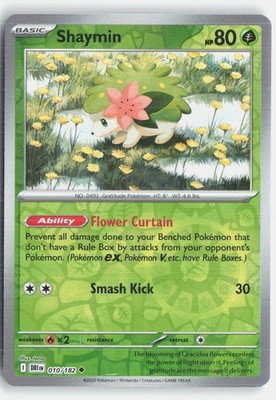 Shaymin 010/182 Uncommon Destined Rivals Pokemon Reverse Holo Near Mint