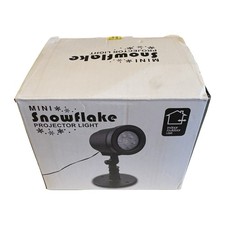 Mini Snowflake Projector Light Indoor Outdoor Use Christmas Holiday Open Box