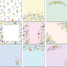 9 Pads Wildflower Sticky Notes 3X3 Inch Cute Self Stick Notepads Notes Adhesive