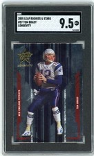 2005 Leaf Rookies & Stars TOM BRADY #57 Longevity SGC 9.5 