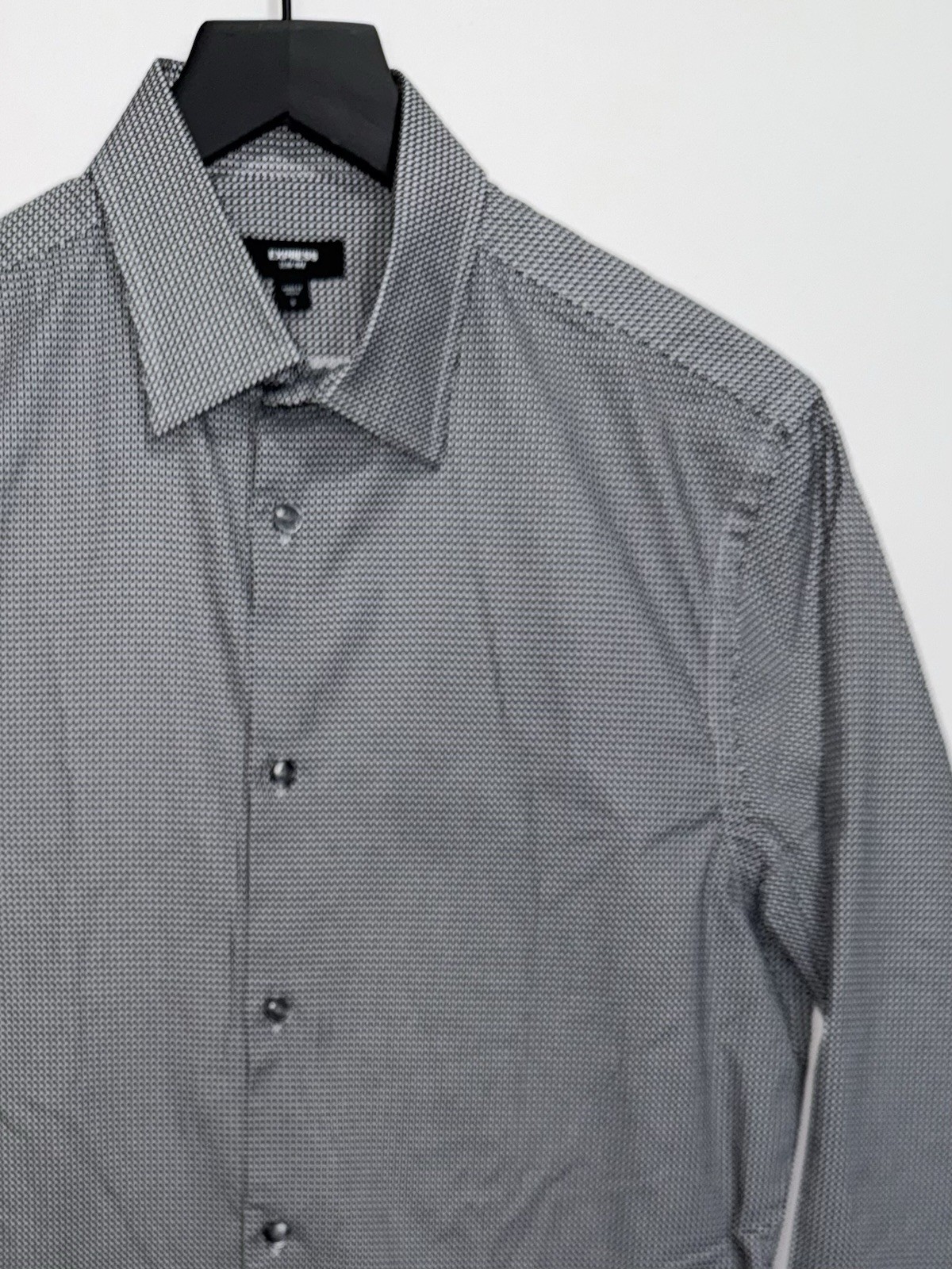 Express Geometric Print Button Down Casual Shirt … - image 1