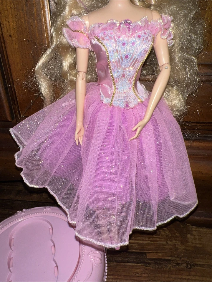 Muñeca Barbie Cascanueces Mattel 2001 Sugarplum Princesa Clara Ojos Azules Foto 3 de 4