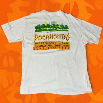 Vintage 1995 Disney Pocahontas Premiere In The Park T-Shirt XL Central Park NYC