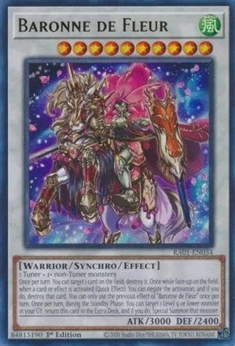 Baronne de Fleur - RA01-EN034 - Ultra Rare - 1st Edition Near Mint Yugioh Card