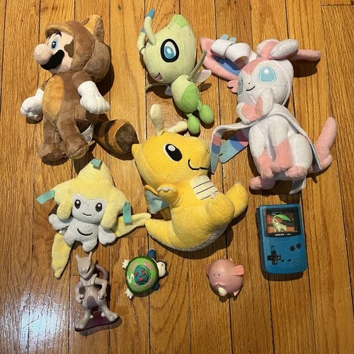Vintage Nintendo Pokémon Plush/Toy Lot Of 9 (Sylveon Jirachi Celebi Mario)