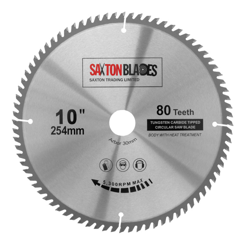 Saxton TCT Circular Saw Blade 254mm x 30B x 80T