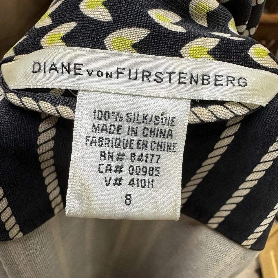 Vestido de seda vintage Diane Von Furstenberg para mujer talla 8 con etiqueta de autenticidad Foto 4 de 4