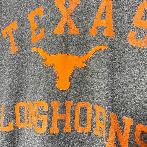 TX Longhorn Apparel Shirt grau Grafik gesticktes Logo Kurzarm Größe Large - Bild 5 von 10
