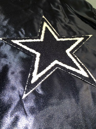 Mitchell & Ness DALLAS COWBOYS Heavyweight Satin Full Zipper Navy Blue Jacket - Bild 2 von 13
