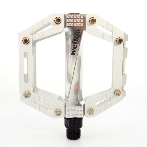 Wellgo CNC Alloy BMX MTB Dirt Jump 9/16" Sealed Bicycle Pedal Black Blue Red - 第 8/8 張圖片