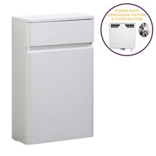 Newbold Gloss White Bathroom WC Toilet Unit Includes Concealed Cistern 50cm