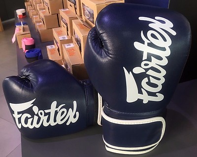 GENUINE FAIRTEX BRAND NEW MICRO FIBER BOXING GLOVES BLUE COLOR