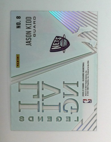 2020-21 Panini Illusions #8 Jason Kidd Living Legends Emerald New Jersey Nets - Picture 2 of 2