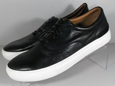 258605 SP50 BANKS MEN'S SHOES SIZE 9 M BLACK LEATHER LACE UP JOHNSTON  MURPHY