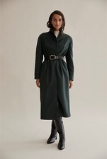 Country Road green cashmere wool blend darted coat