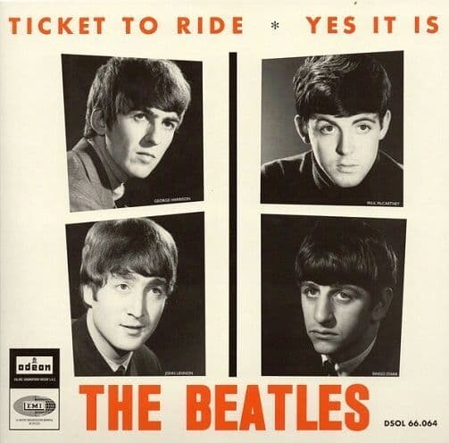 THE BEATLES Ticket To Ride Vinyl Record Single 7 Inch Odeon 2019 Rock Pop Music