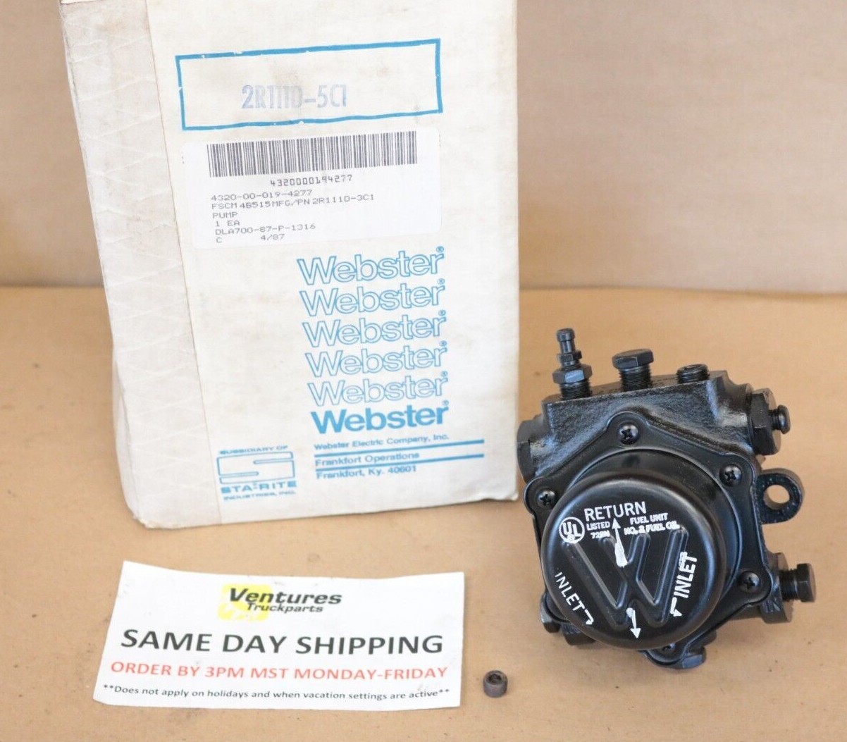 ster 2R111D5C1 Oil Pump Two Stage 1725 RPM 4320000194277 eBay