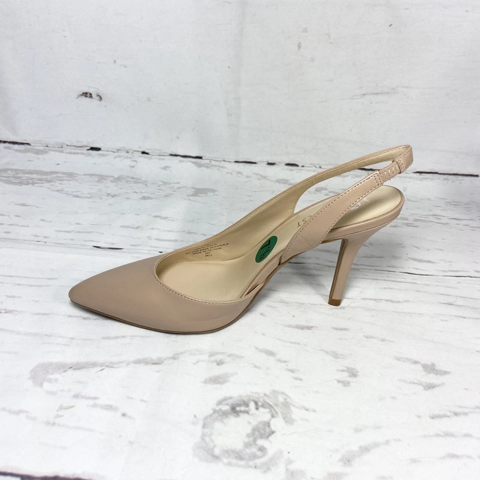 Zapatos de salón Nine West para mujer 7,5 M tostados con cordones punta punta tacón medio Foto 4 de 4