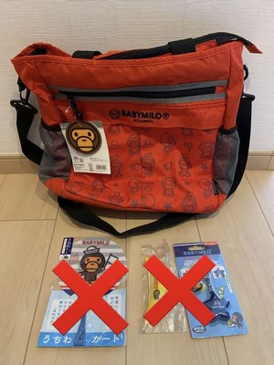 A BATHING APE BABY MILO Coleman 2way bag with security buzzer